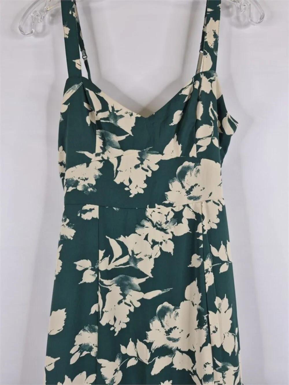 Abercrombie & Fitch Ruffle Tiered Maxi Dress Green Pattern Size S NWT $150